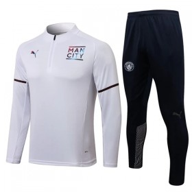 Manchester City Training Huppari Suits 2022-23 Neljännes-Zip Valkoinen - Miesten
